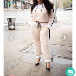 Color block track suit.